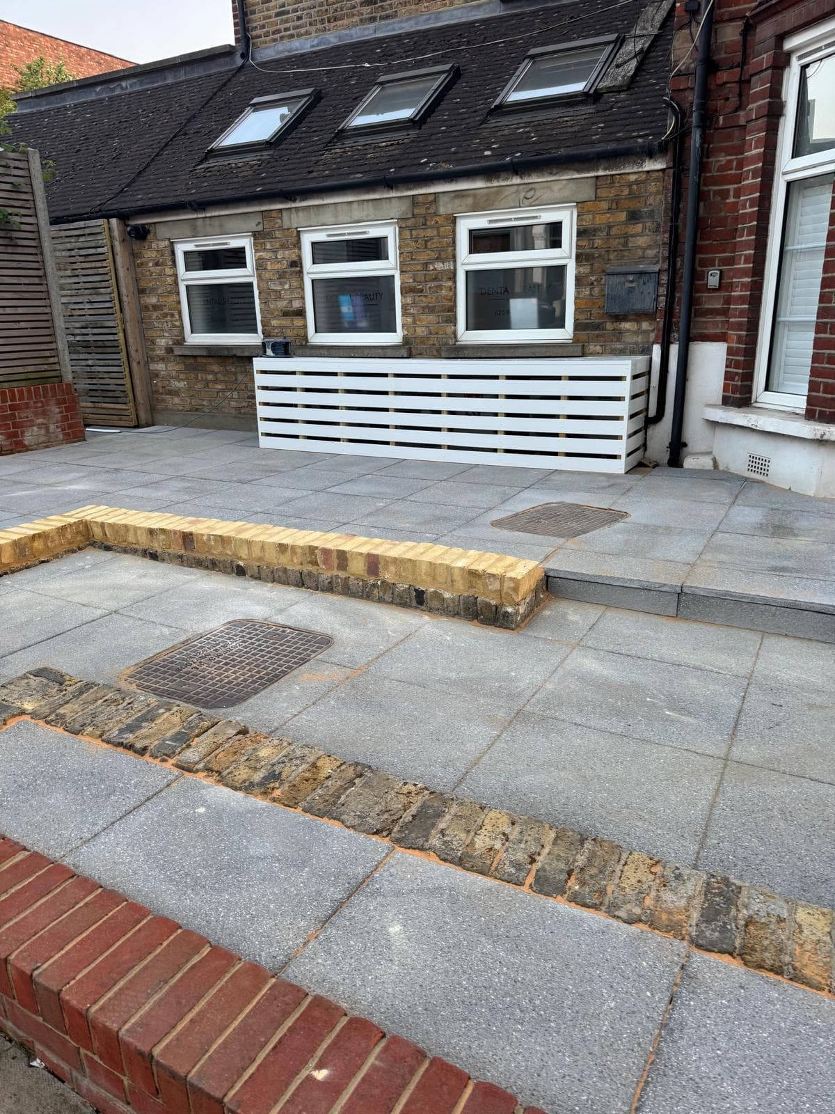 Modern Outdoor Patio Renovation with Stone Paving